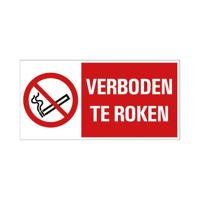 Bord Verboden te roken - 150x300 mm.