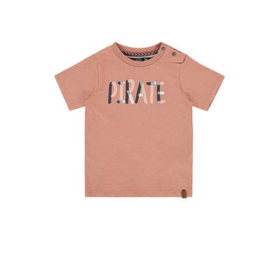 Babyface T-shirt met tekst zalm Babyface T-shirt met tekst zalm