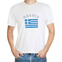 Wit t-shirt Griekenland heren 2XL  -