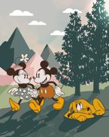 Komar Into Wonderland Fotobehang Disney - Mickey Mouse - Mickey & Minnie Embrace Nature - IADX4-102