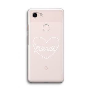 Friends heart pastel: Google Pixel 3 Transparant Hoesje