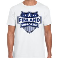 Finland schild supporter t-shirt wit voor heren