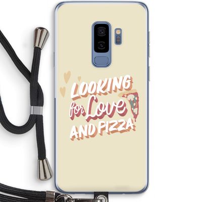 Pizza is the answer: Samsung Galaxy S9 Plus Transparant Hoesje met koord