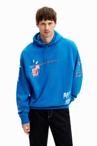 Graffiti hoodie - BLUE - XL