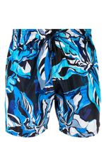 ETRO short de bain à imprimé abstrait - Bleu