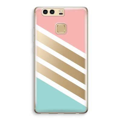 Strepen pastel: Huawei P9 Transparant Hoesje