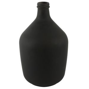 Countryfield vaas - mat zwart - glas - XL fles - D23 x H38 cm   -