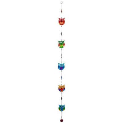 Windmobiel Vijf Uilen aan Draad (Multicolor)