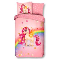 Kinderdekbedovertrek Little Unicorn - 140x200 cm Roze - Dessin: Dieren - Good Morning - Dekbed-Discounter.nl Kinderdekbedovertrek Little Unicorn - 140x200 cm Roze - Dessin: Dieren - Good Morning - Dekbed-Discounter.nl