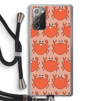 Krab: Samsung Galaxy Note 20 / Note 20 5G Transparant Hoesje met koord
