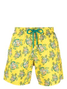 Vilebrequin short de bain Mahina à imprimé animalier - Jaune