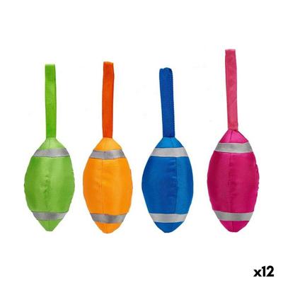 Kauwspeelgoed voor honden Mascow Blauw Groen Oranje Roze 11 x 8,5 x 30 cm Rugby (12 Stuks)