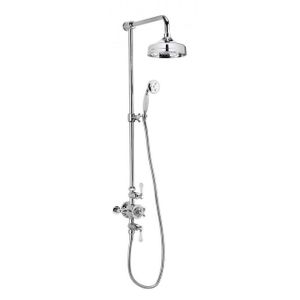 Crosswater Belgravia regendouche met glijrail en handdouche en 20cm hoofddouche chroom BEL_SLIDER