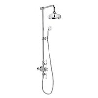 Crosswater Belgravia regendouche met glijrail en handdouche en 20cm hoofddouche chroom BEL_SLIDER