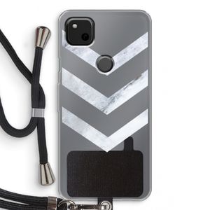 Marmeren pijlen: Pixel 4a Transparant Hoesje met koord