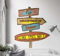 Surftafel locatie sticker