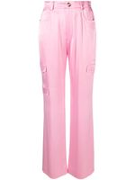 Nanushka pantalon droit Cais à poches cargo - Rose