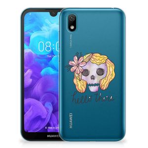 Silicone Back Case Huawei Y5 (2019) Boho Skull