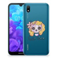 Silicone Back Case Huawei Y5 (2019) Boho Skull - thumbnail