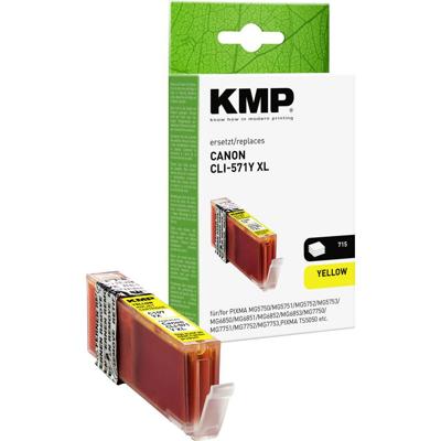 KMP Inktcartridge vervangt Canon CLI-571Y XL Compatibel Geel C107YX 1569,0009