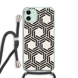 Geometrisch patroon: iPhone 11 Transparant Hoesje met koord