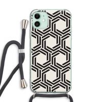 Geometrisch patroon: iPhone 11 Transparant Hoesje met koord Geometrisch patroon: iPhone 11 Transparant Hoesje met koord