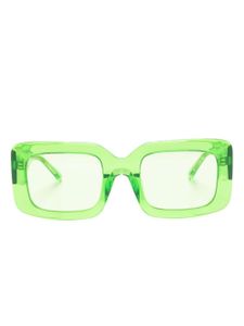 Linda Farrow x The Attico lunettes de soleil Jorja à monture rectangulaire - Vert