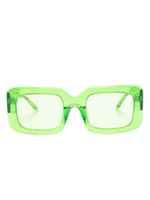 Linda Farrow x The Attico lunettes de soleil Jorja à monture rectangulaire - Vert - thumbnail