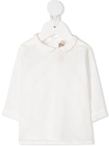 La Stupenderia blouse à pois texturés - Blanc