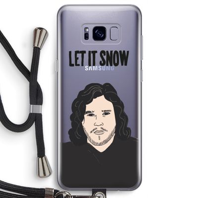 Let It Snow: Samsung Galaxy S8 Transparant Hoesje met koord