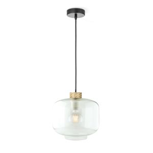 Art Deco Hanglamp Retro - Helder - 25/25/128cm - hanglamp gemaakt van Glas - geschikt voor E27 LED lichtbron - Pendellamp geschikt voor woonkamer, slaapkamer en keuken