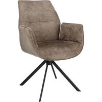 Eetkamerstoel Odin met arm Taupe