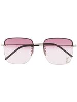 Saint Laurent Eyewear lunettes de soleil à monture carrée - Argent