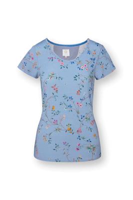 Pip Studio Tilly Top Korte Mouw Delhi Dreams Blauw M