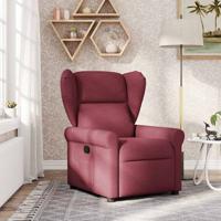 Fauteuil verstelbaar stof wijnrood