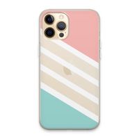 Strepen pastel: iPhone 13 Pro Max Transparant Hoesje