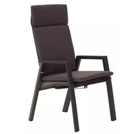 Frazer dining chair aluminium-textilene zwart - Driesprong Collection - thumbnail