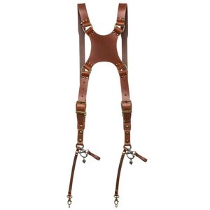 The Hantler Dual camera harness Cognac / Brass, Regular