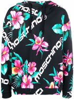 Moschino hoodie à fleurs - Noir