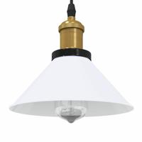 VidaXL Hanglamp in hoogte verstelbaar e27 ø22 cm metaal glanzend wit