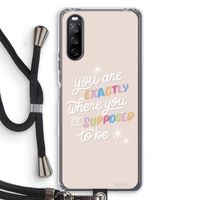 Right Place: Sony Sony Xperia 10 III Transparant Hoesje met koord