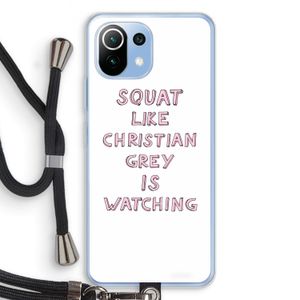 Christian Grey: Xiaomi Mi 11 Lite Transparant Hoesje met koord