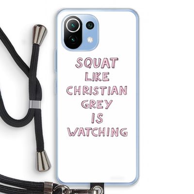 Christian Grey: Xiaomi Mi 11 Lite Transparant Hoesje met koord