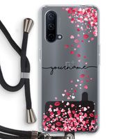 Hartjes en kusjes: OnePlus Nord CE 5G Transparant Hoesje met koord