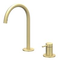 IVY Bond Wastafelkraan - 2-Gats Bladmontage - Geborsteld Mat Goud PVD