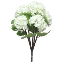 Kunstbloem Viburnum/sneeuwbal - 30 cm - creme - losse steel - kunst zijdebloemen