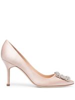 Manolo Blahnik escarpins Hangisi à ornements en cristal - Rose - thumbnail