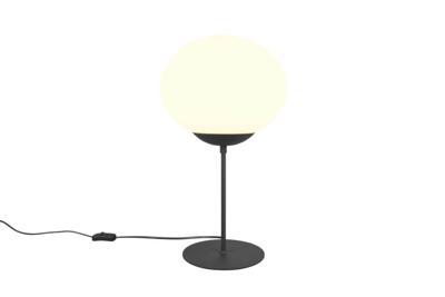 Trio TafellampFomento Ø 30cm - zwart met wit glas - 563100132