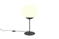 Trio TafellampFomento Ø 30cm - zwart met wit glas - 563100132