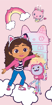 Gabby's Dollhouse strandlaken 70 x 140 cm Roze